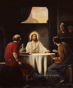 Christ Emaus religion Carl Heinrich Bloch Peinture à l'huile